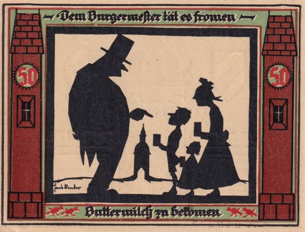 1921 – German City of Blomberg 50 Pfennig