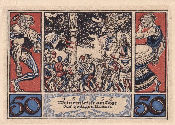 1921 German City of Arnstadt Notgeld 50 Pfennig