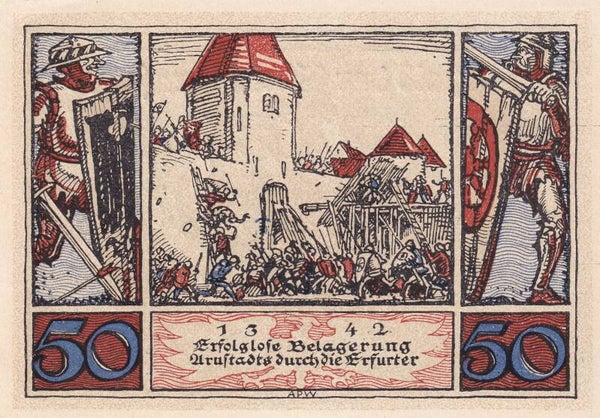 1921 – German City of Arnstadt Notgeld 50 Pfennig