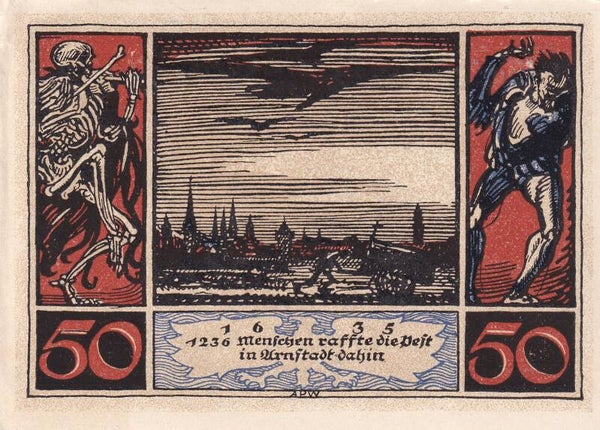 1921 – German City of Arnstadt 50 Pfennig Notgeld