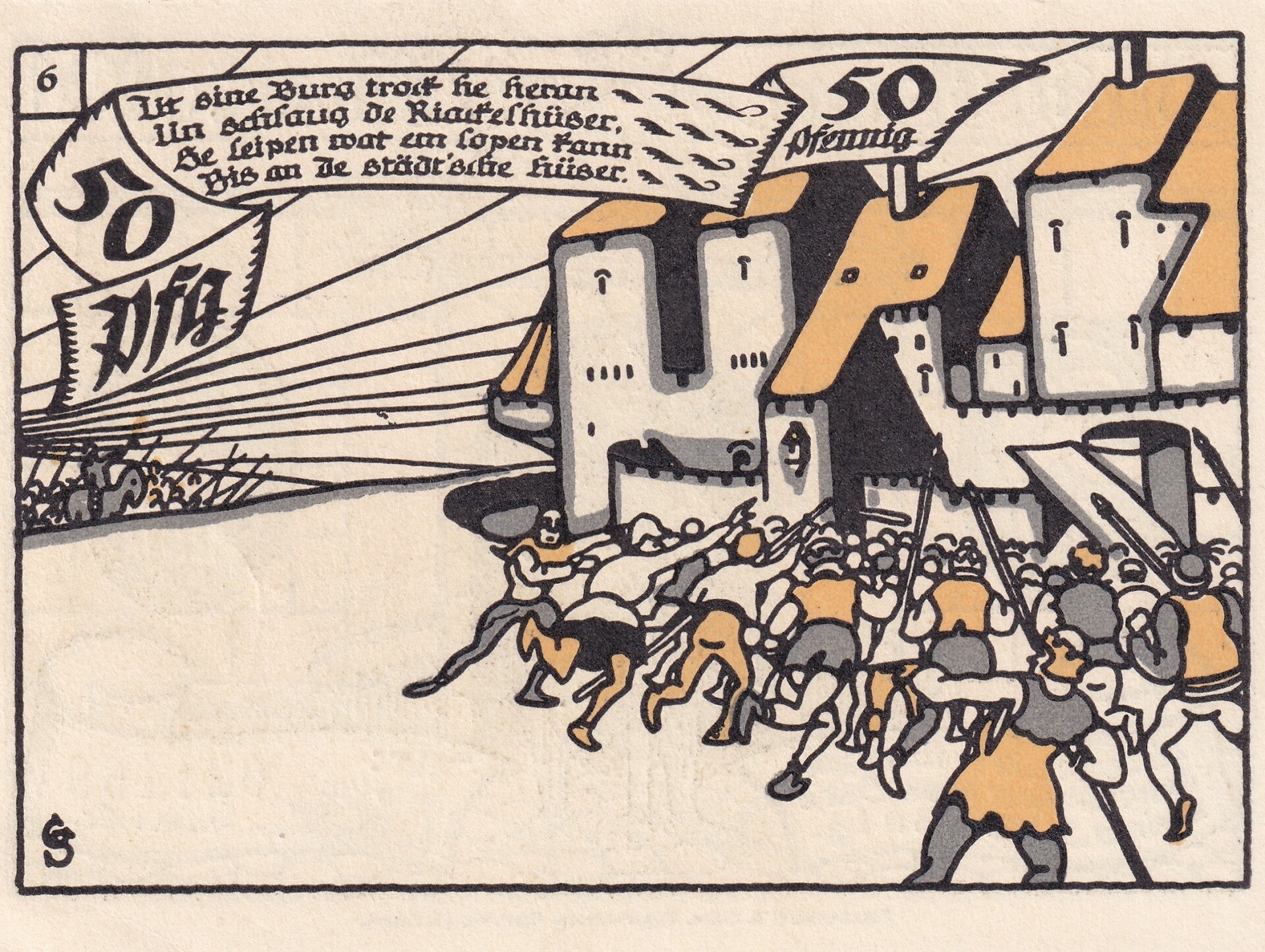 1921 – German City of Kerne Notgeld 50 Pfennig