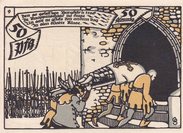 1921 – German City of Kerne Notgeld 50 Pfennig