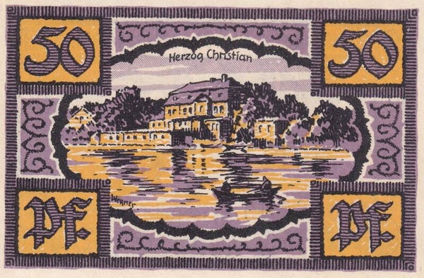 1921 – German City of Merseburg 50 Pfennig Notgeld “Herzog Christian” Note