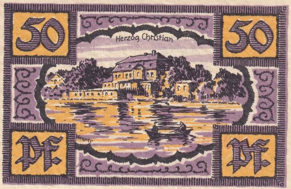 1921 – German City of Merseburg 50 Pfennig Notgeld “Herzog Christian” Note