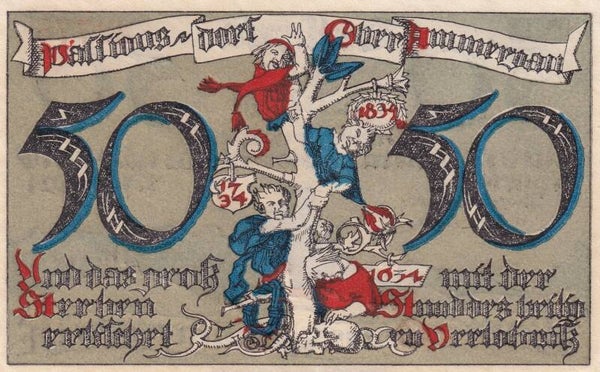 1922 German City of Ochsenhausen – 50 Pfennig