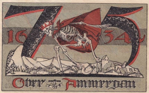 1922 German City of Ochsenhausen – 75 Pfennig