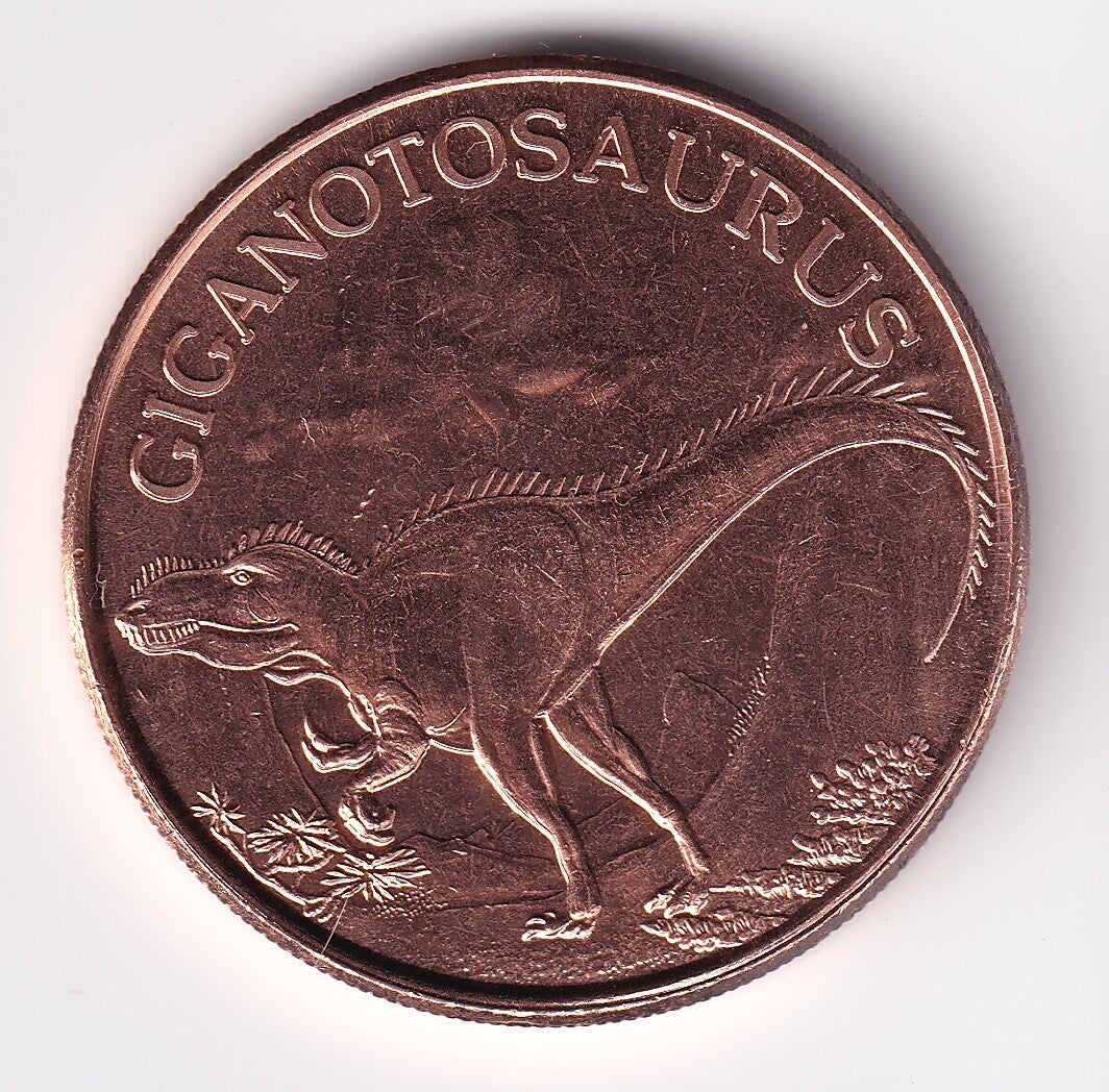 Giganotosaurus 1 oz .999 Fine Copper Round – Dinosaur Series – USA One AVDP Ounce
