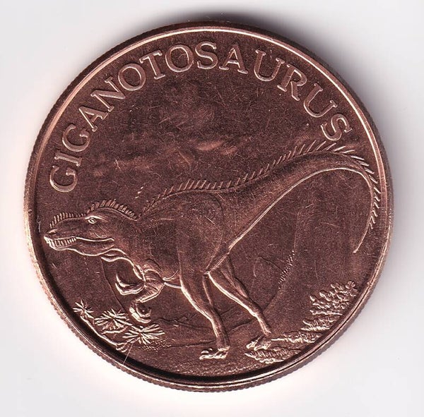 Giganotosaurus 1 oz .999 Fine Copper Round – Dinosaur Series – USA One AVDP Ounce