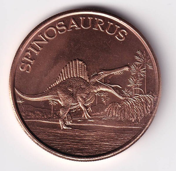 Spinosaurus 1 oz .999 Fine Copper Round – Dinosaur Series – USA One AVDP Ounce