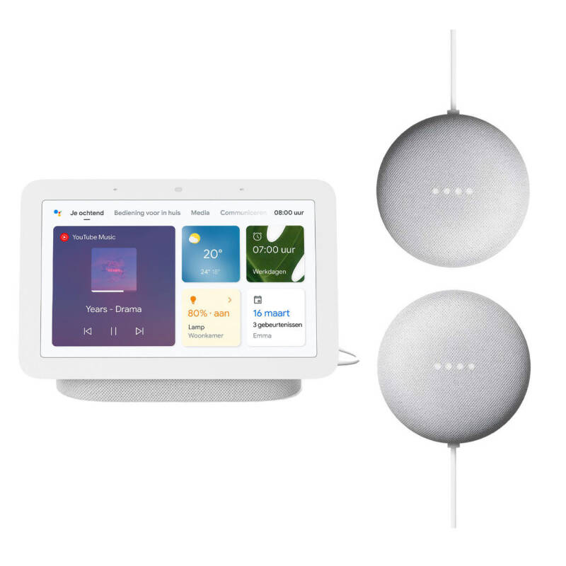 Google Nest Hub (Gen. 2) + Google Nest Mini (Gen. 2) 2-pack