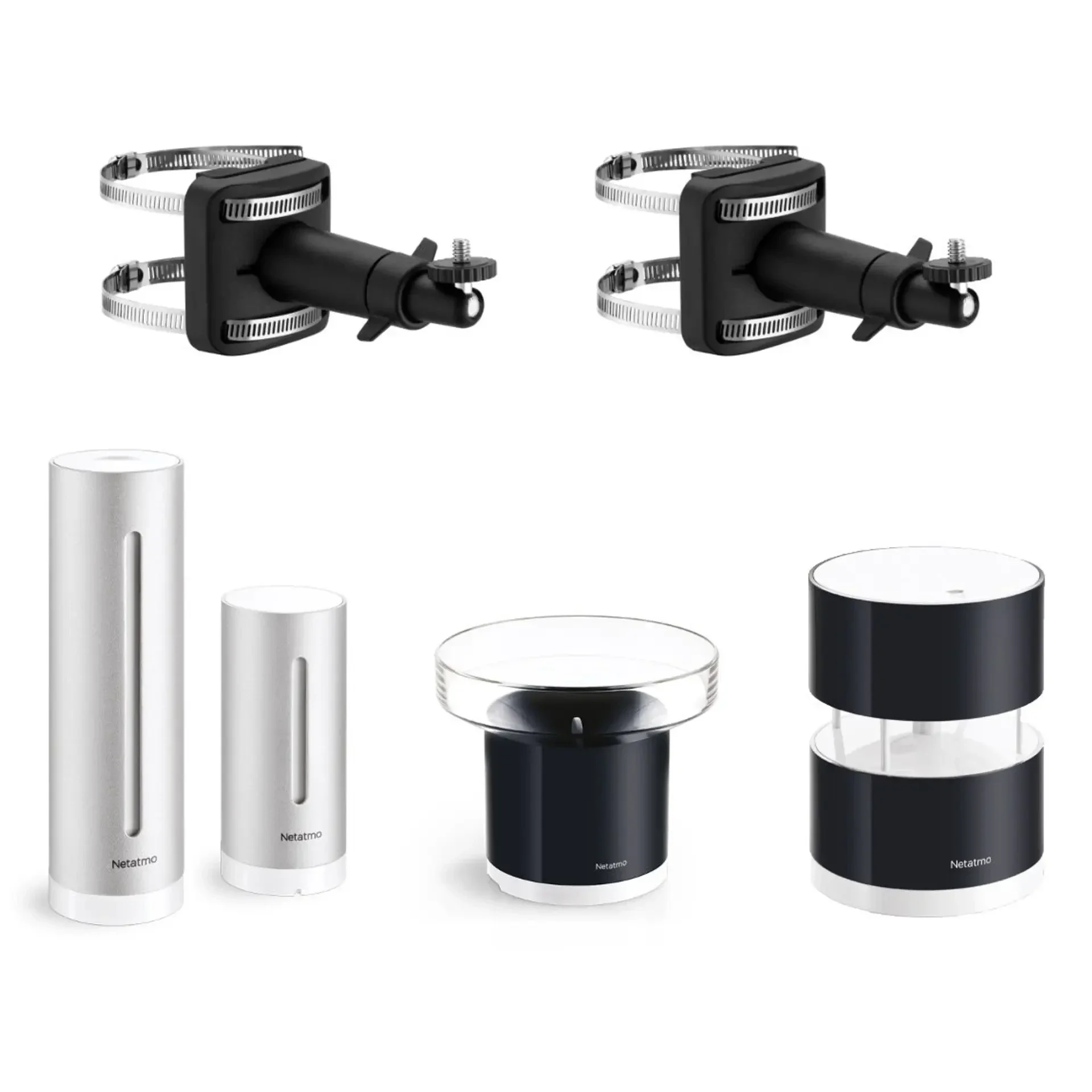 Netatmo Premium Set Weerstation + Regen- en Windmeter + Wandbeugel 2-pack
