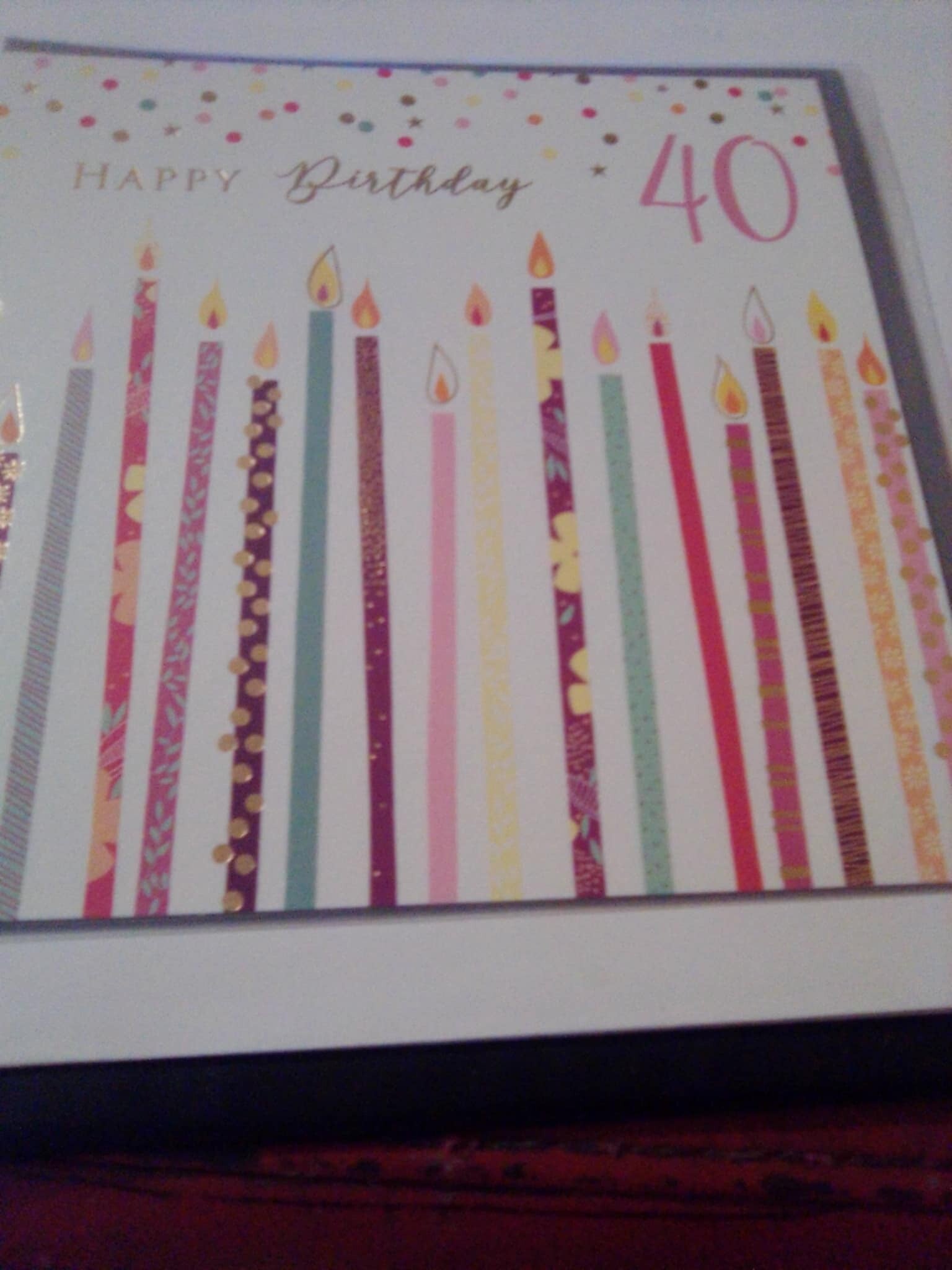 40th Birthday Card