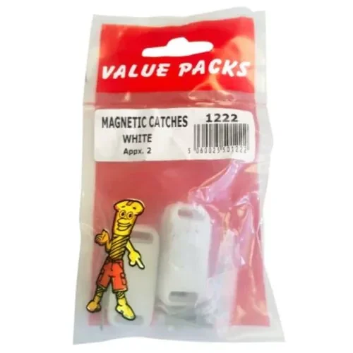 Fastpak Value Pack Catch Magnetic White 2pk