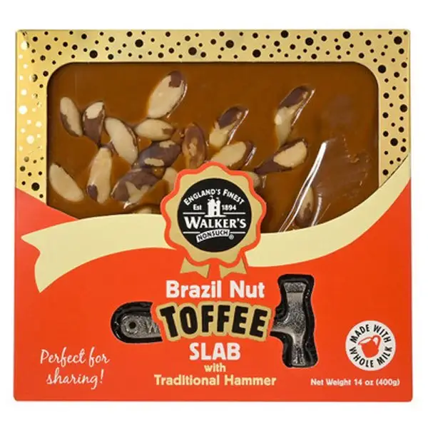 Walkers Brazil Nut Toffee Slab 400g