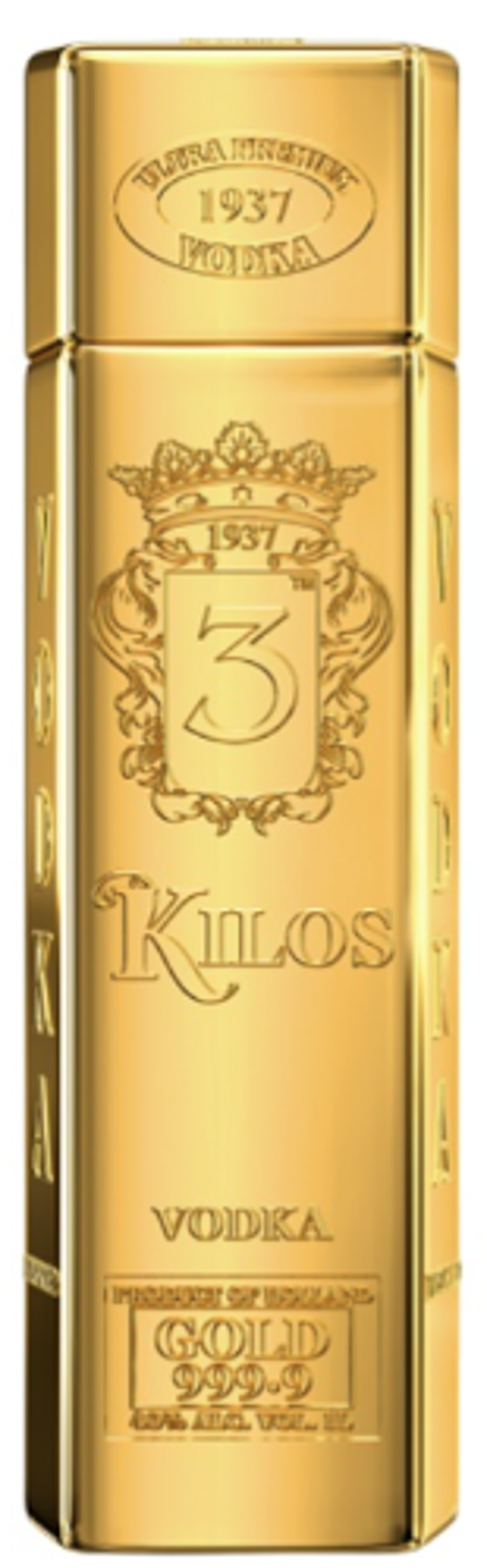 3 Kilos Vodka Gold 1L