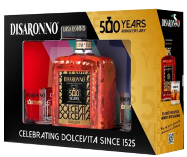 Disaronno 500 Years GB + 2 Glazen 0,7L
