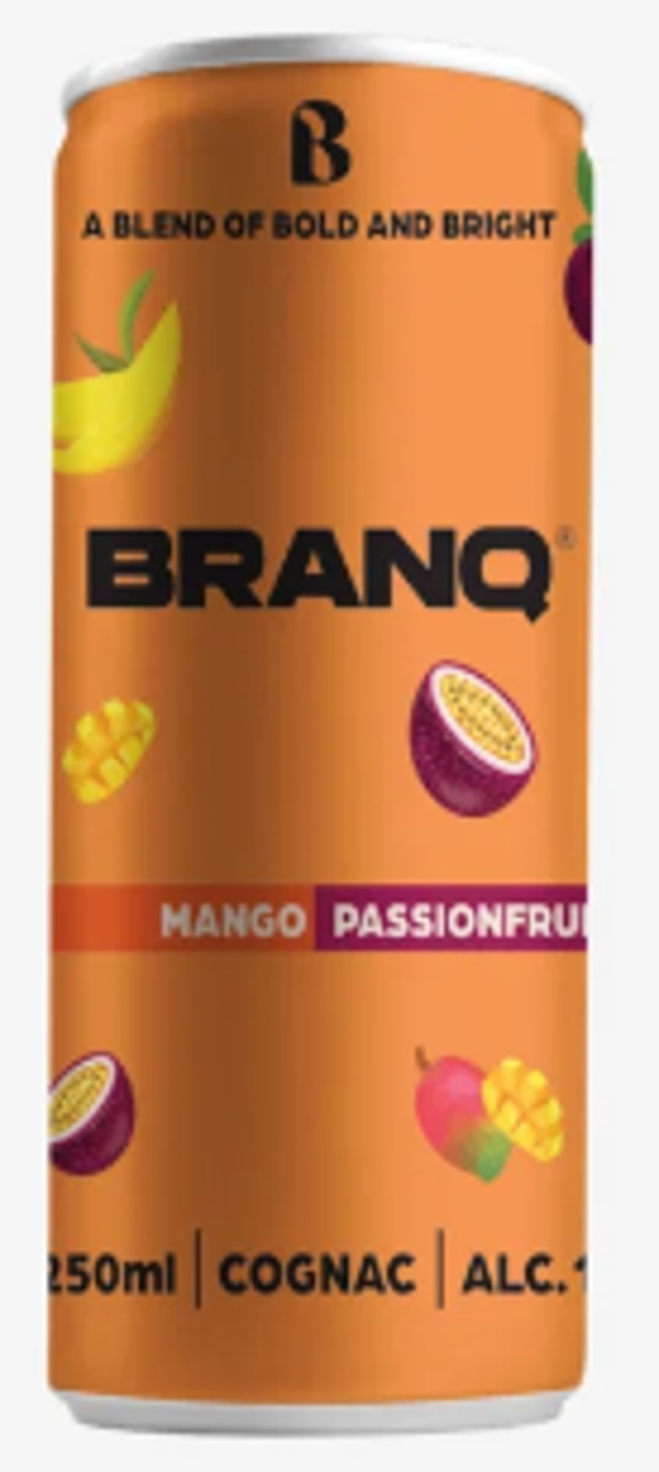 BranQ Cognac Mango Passionfruit 12x0,25L