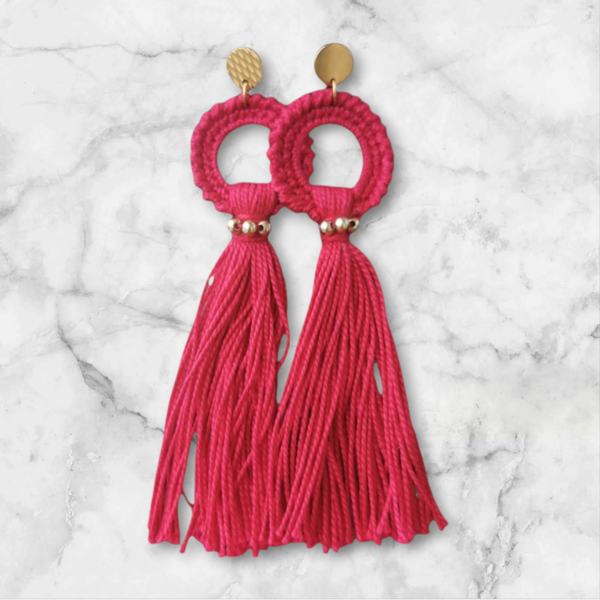 Boucles d'oreilles pompom  Lilia