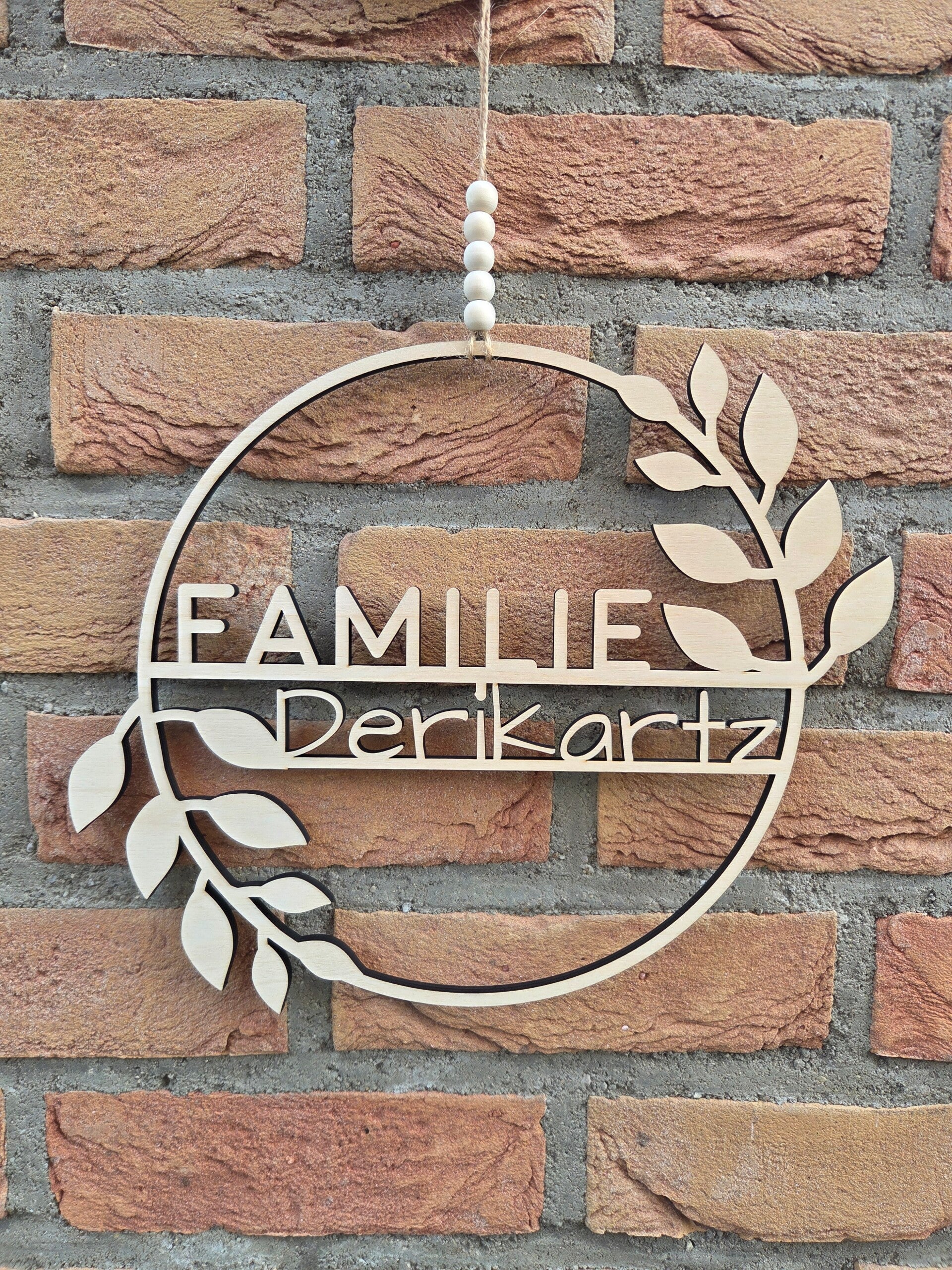 Personalisierbares Türschild "Blätter"