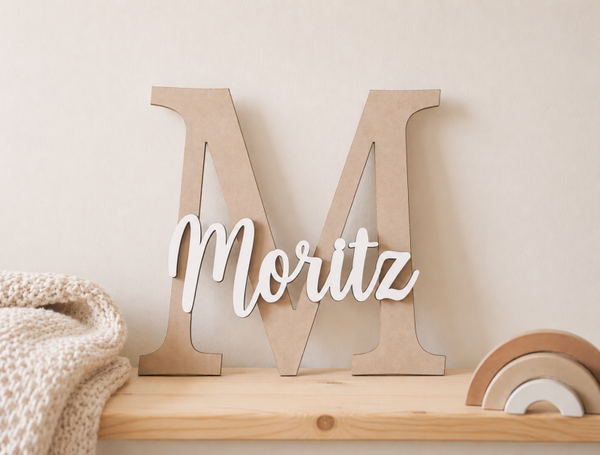Personalisierter Holzbuchstabe mit Namen