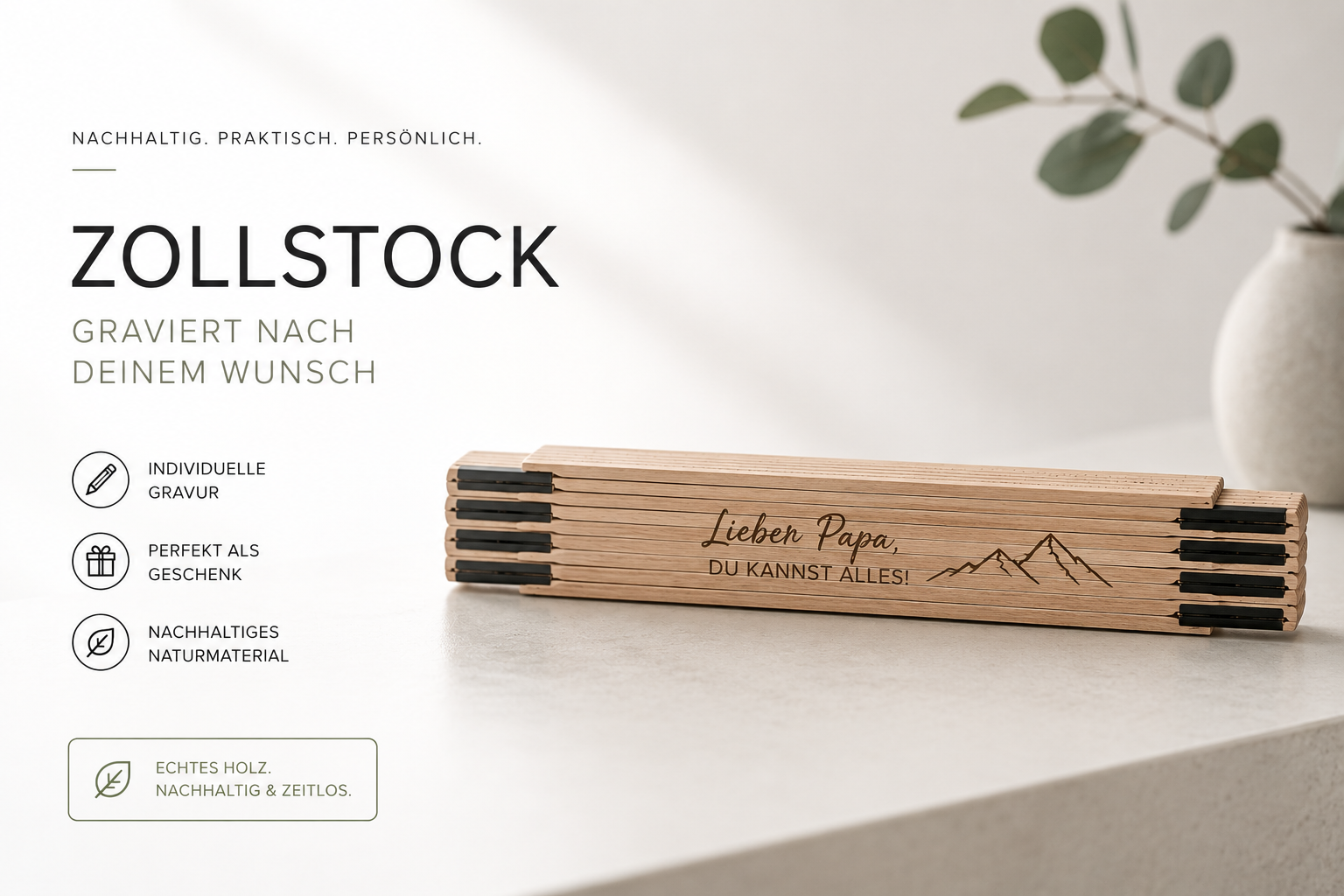 Zollstock personalisiert