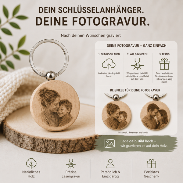 Schlüsselanhänger Fotogravur