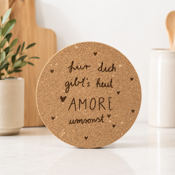 Korkuntersetzter "Amore"