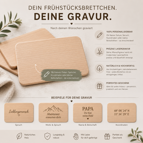 Personalisiertes Frühstücksbrettchen