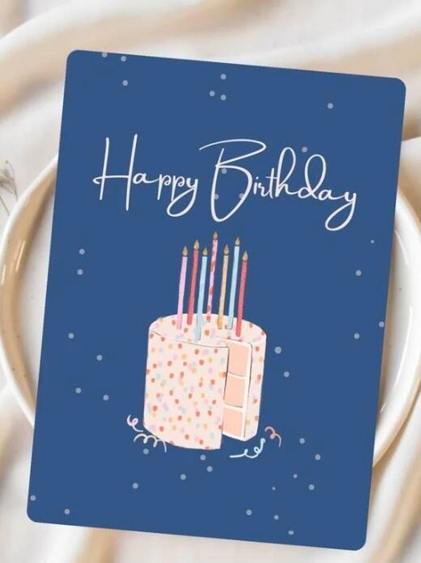 Geburtstagskarte „Happy Birthday“ – Design von Lilly Braun