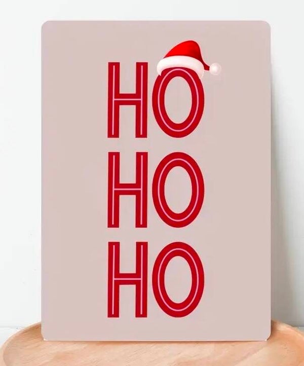 Weihnachtskarte „Ho Ho Ho“ – Design von Lilly Braun