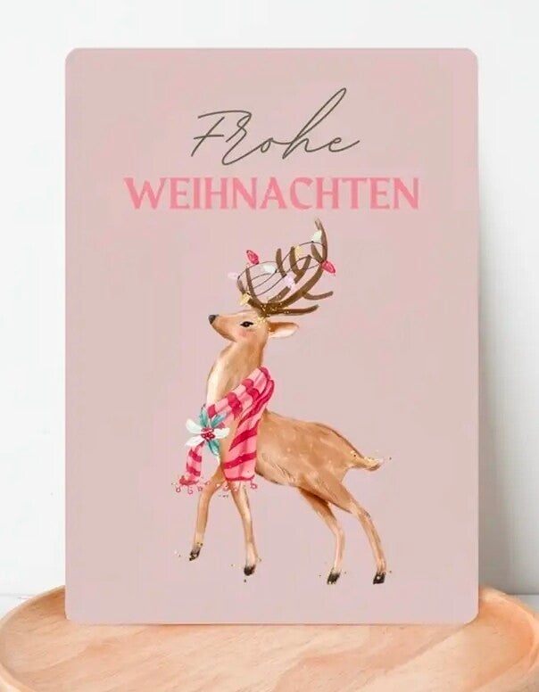 Weihnachtskarte „Frohe Weihnachten“ – Design von Lilly Braun