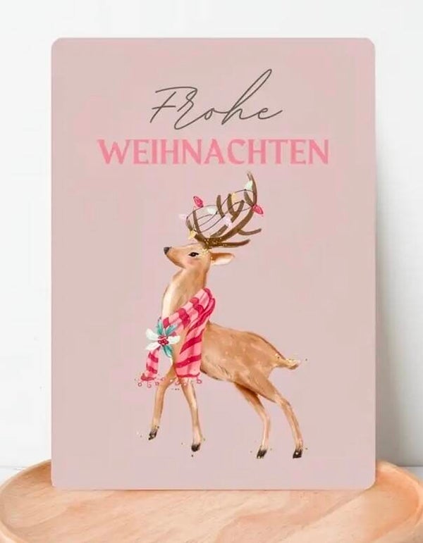 Weihnachtskarte „Frohe Weihnachten“ – Design von Lilly Braun