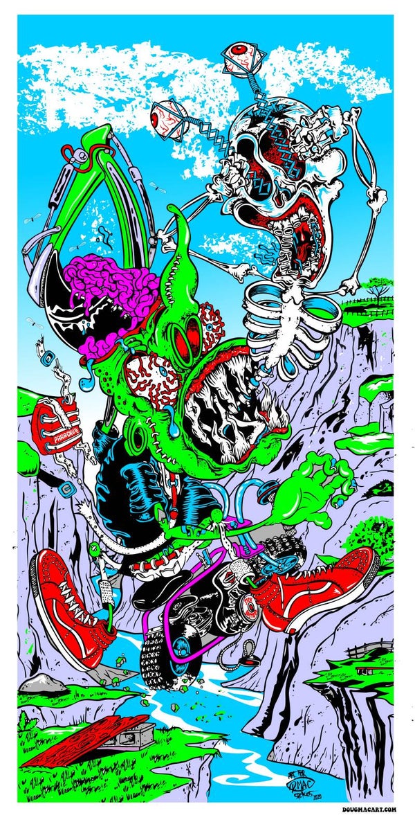 Blacklight Silscreened Poster