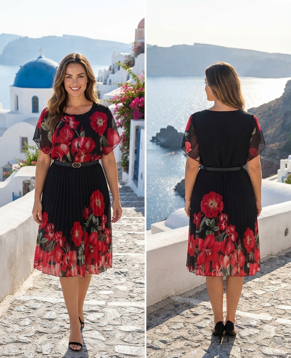 Robe plissée