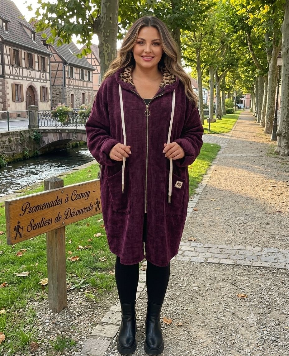 Veste velours Top size