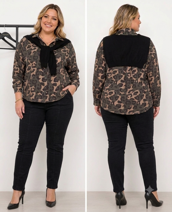 Chemise camouflage TOP SIZE