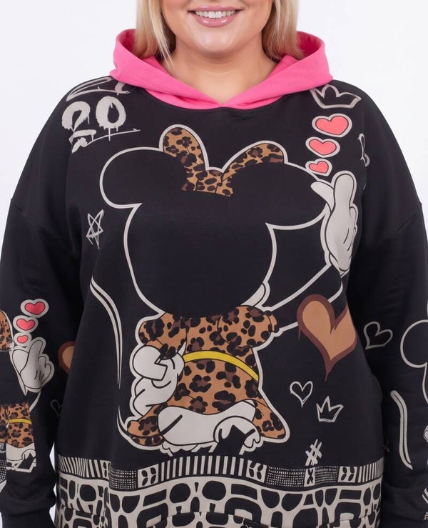 Sweat capuche ludique Top size