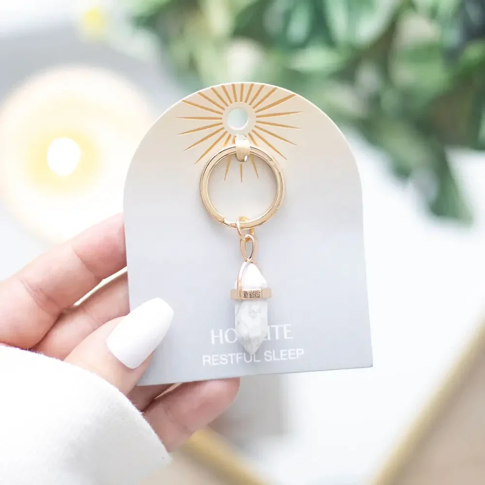 Porte-clés en cristal Howlite