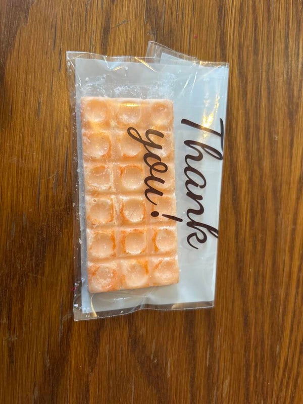 Tablette fondant pêche