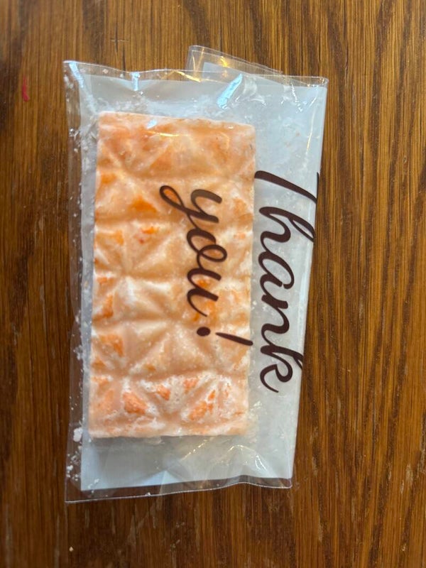 Tablette fondant pêche