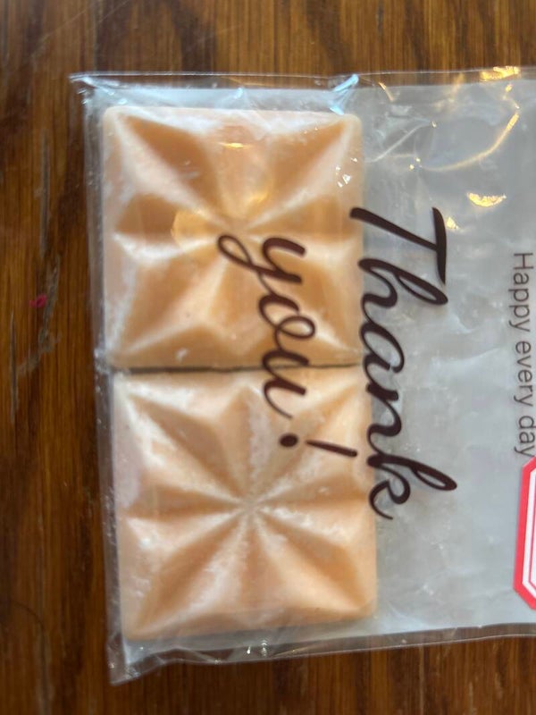 Tablette fondant pêche