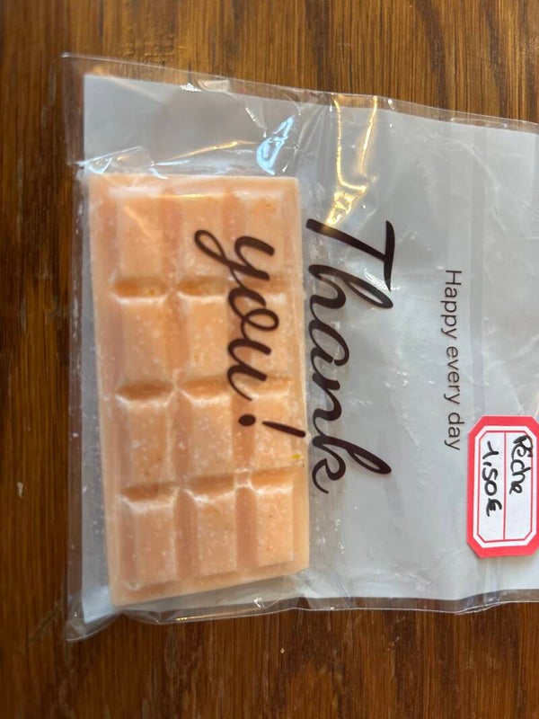 Tablette fondant pêche