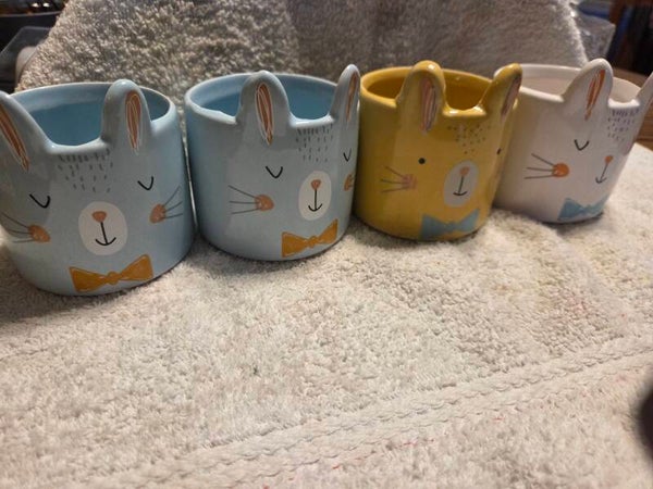 Easter Bunny Bowtie Mug Candle - 8oz - $16