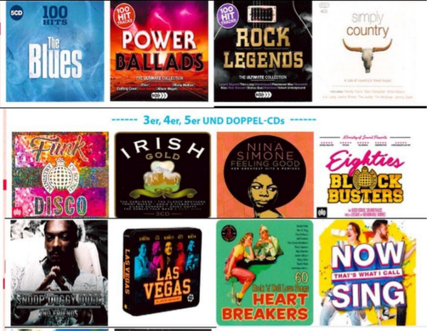 50 CD Boxen Sortiment