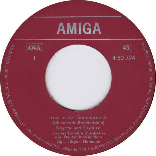 Dagmar Und Siegfried – Tanz In Der Sommernacht / Das Machst Du