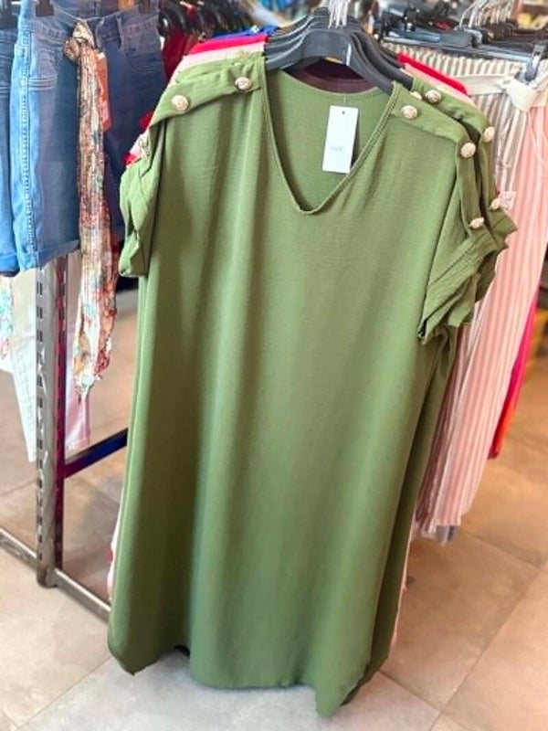 Robe kaki boutons officier