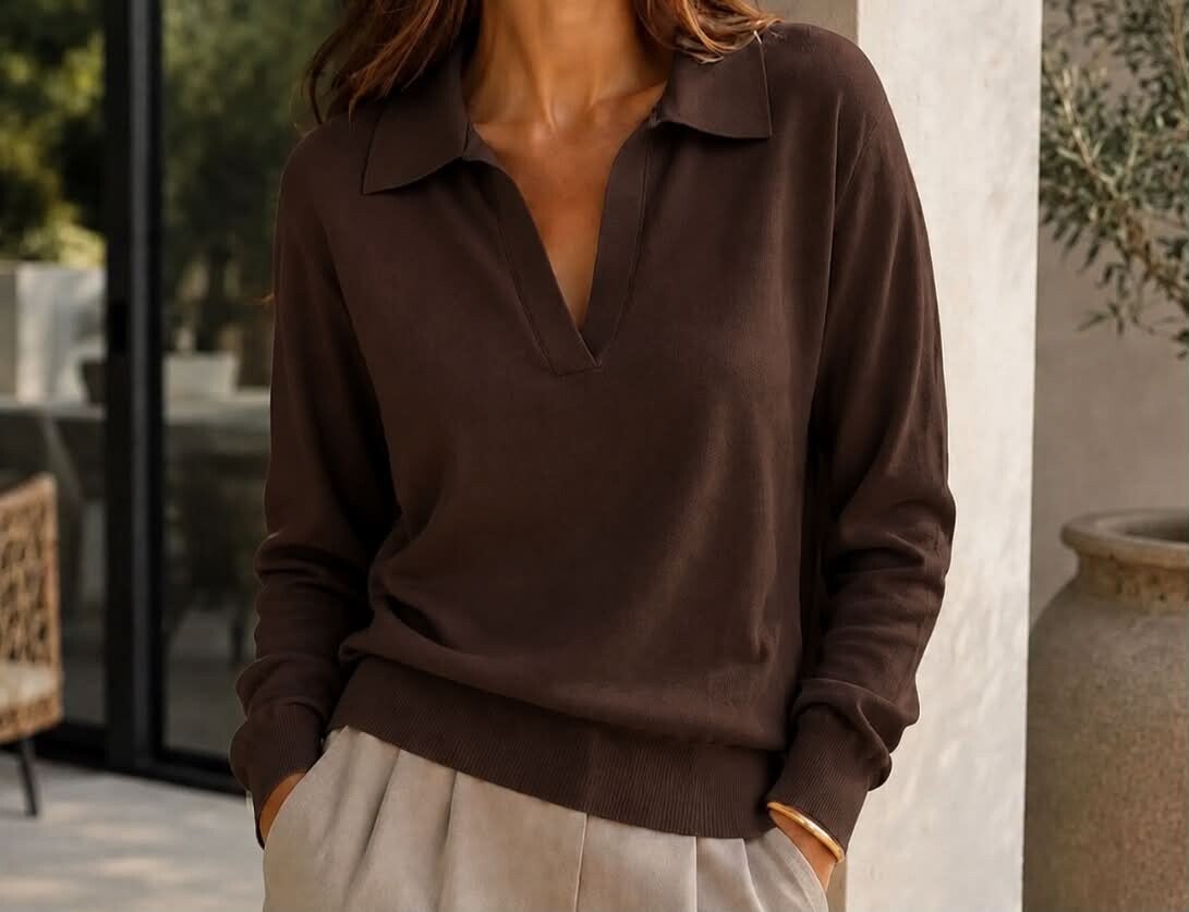 Pull col chemise