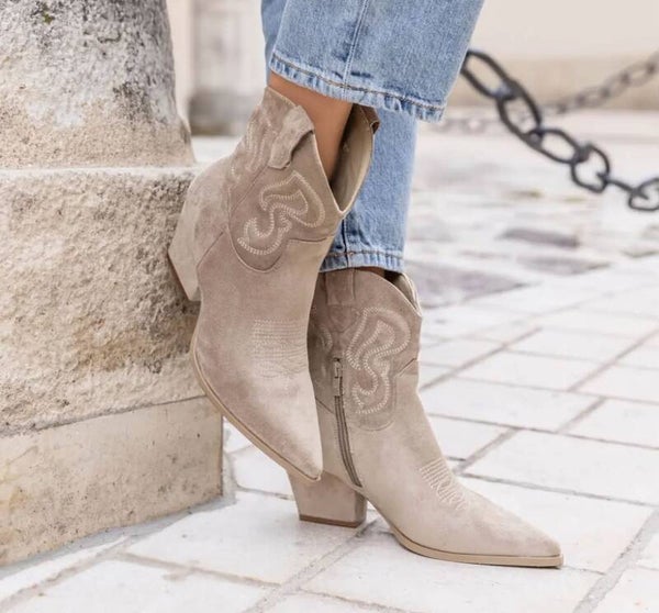 Santiag courte beige
