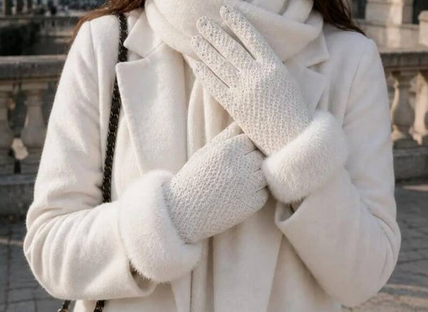 Gants beige