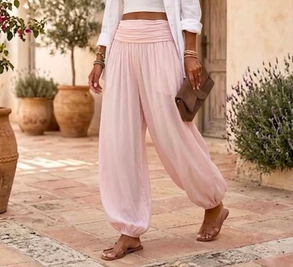 Pantalon aladdin rose clair